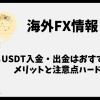 海外FXのUSDT入金・出金はおすすめ？メリットと注意点を解説